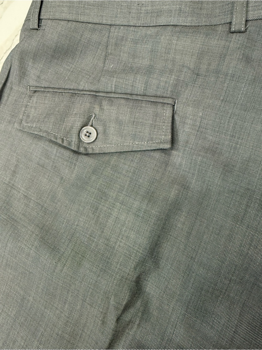 Gray Button-Front Stacy Adams Slacks - Picture 13 of 15